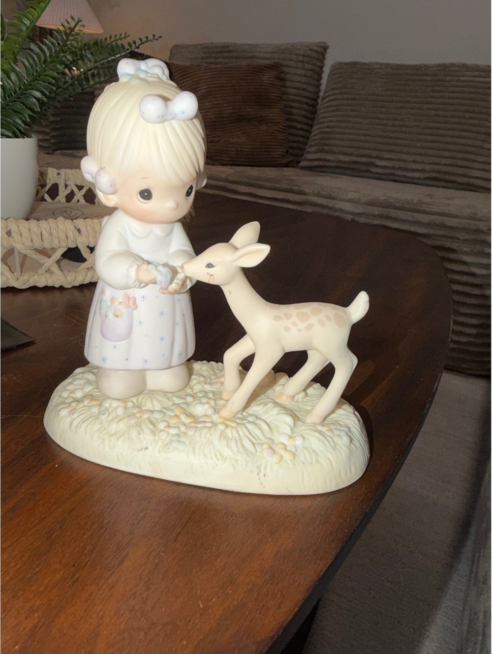 Precious Moments Girl with Deer Figurine